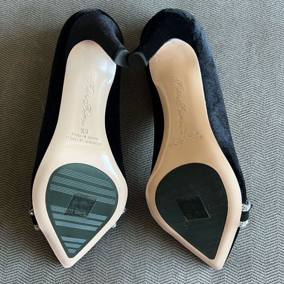 Brooks Brothers - Rhinestone-Trimmed Velvet Point-Toe Pumps - Picture 8 of 15